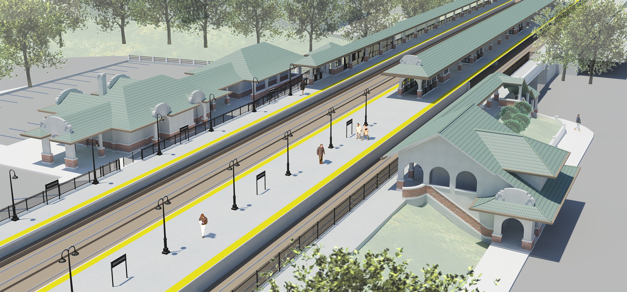 Ridgewood Station aerial rendering