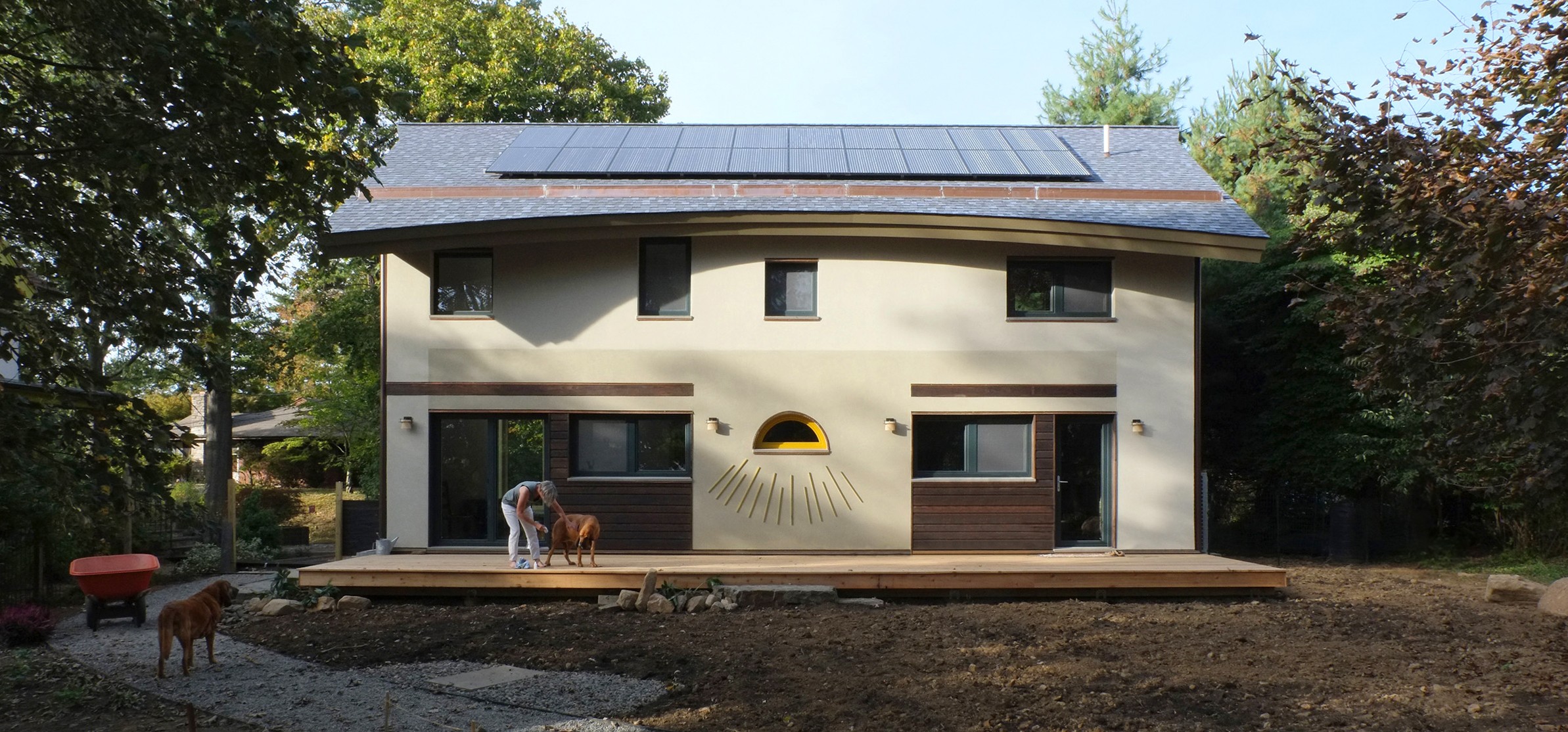 Ellman-Raiselis Passive House exterior view from the backyard