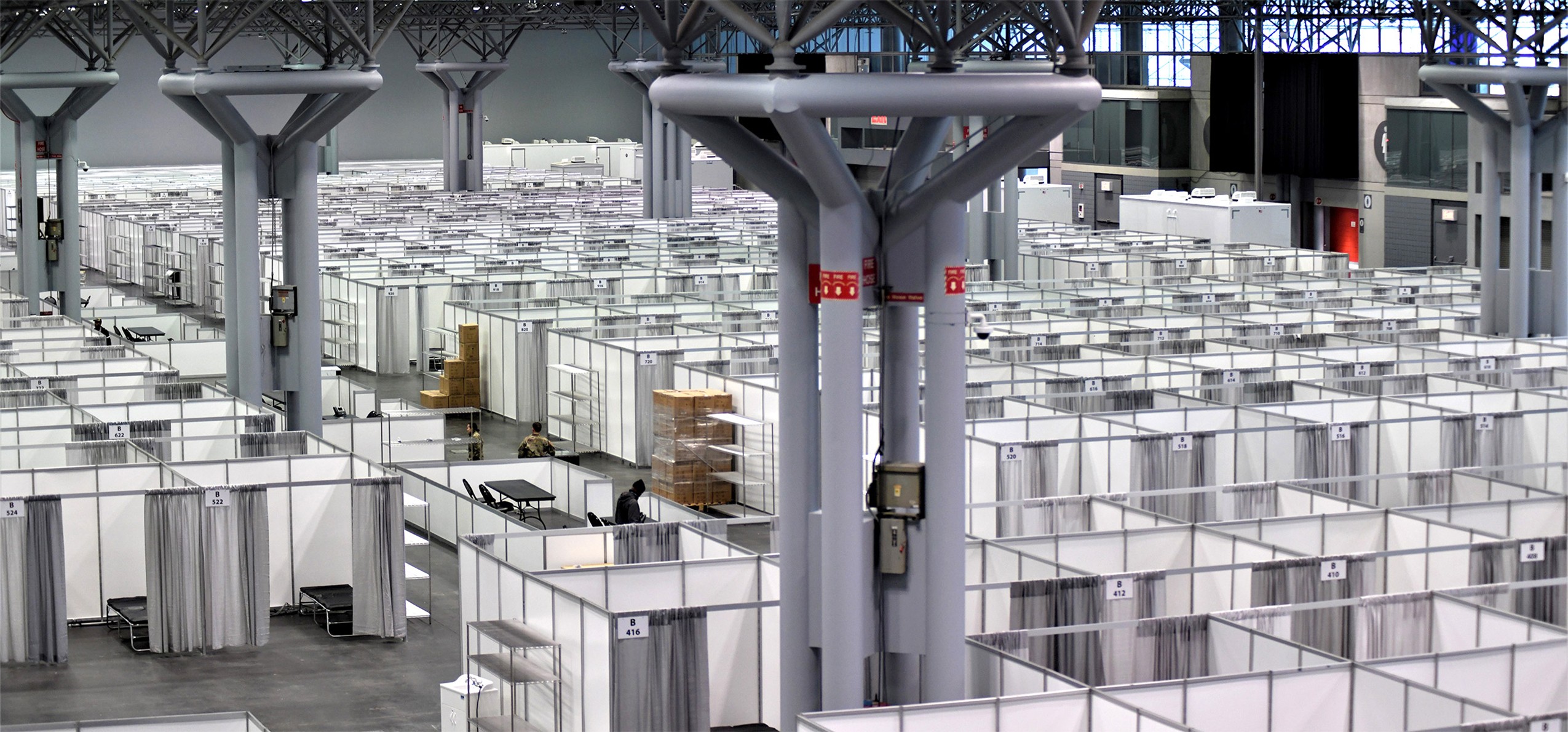 Javits Center Medical Station & Temporary Field Hospital birds eye view